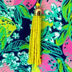 Lilly Pulitzer Yellow Beaded Necklace NWT